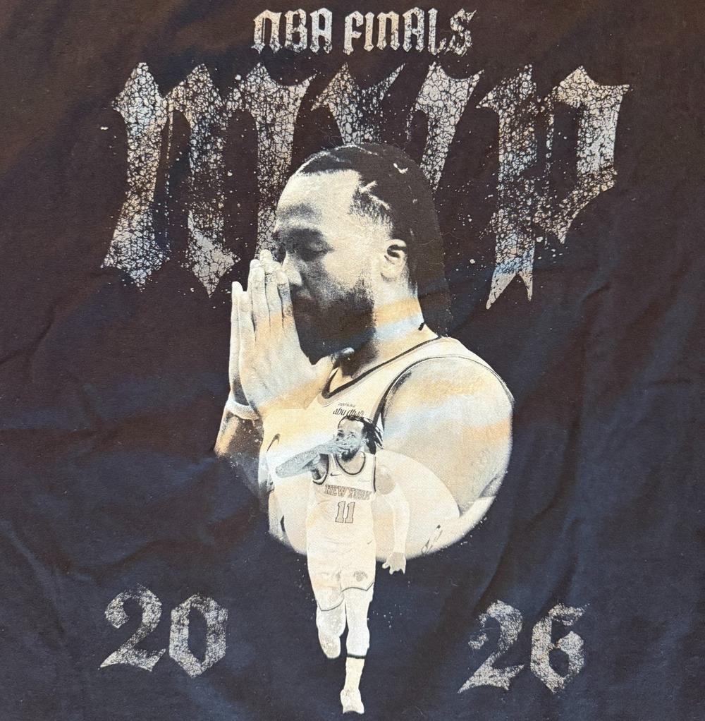 XL Nike Jalen Brunson MVP T-Shirt New York Knicks NY NBA Finals Champions NWT